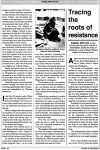 Tracing the roots of resistance