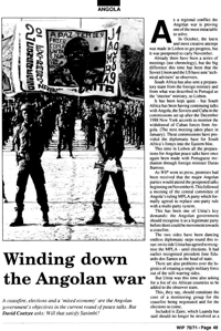 Winding down the Angolan War