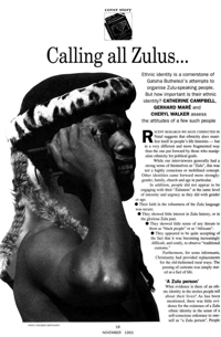 Calling all Zulus