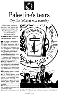 Palestines tears: Cry the beloved non-countr