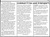 Communities and transport