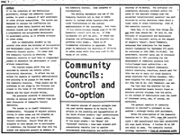 Community councils: control and co-option