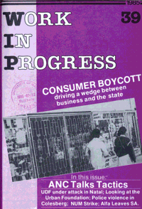 Work in Progress Issue 39 October 1985