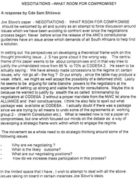 Negotiations - what room for compromise?