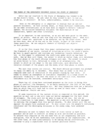 The tasks of the Democratic Movement during the State of Emergency