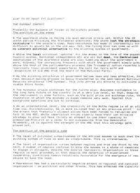 
What to do about the Elections?The current context
