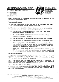 
Draft resolution on financial matters relating to winding up of the United Democratic Front
