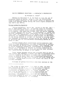 Police community relations: a  mediators per