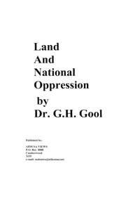 Land and national oppression