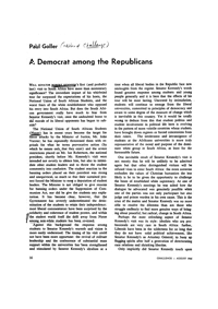 A Democrat among the Republicans