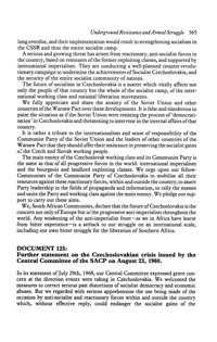 
Further statement on the Czechoslovakian crisis
