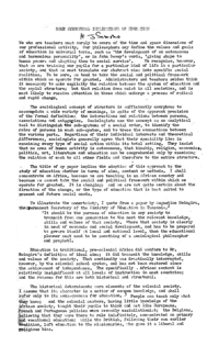 Some structural implications of education