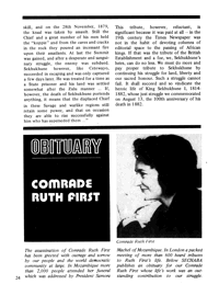 Obituary of Ruth First