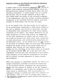 Strategic issues in the struggle for national liberation in South Africa
