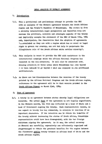 Legal analysis of Nkomati Agreement