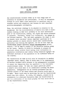 The preliminary nature of the Constitutional document
