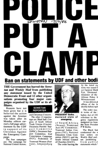 
Police put a clamp ban on statements by United Democratic Front and other bodies
