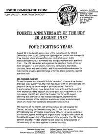 
Fourth anniversary of the United Democratic Front: four fighting years
