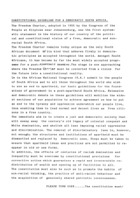 Constitutional guideline for a democratic South Africa
