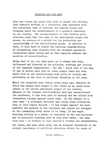Politics and the army