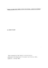 Models of work with cadres within the National Liberation Movement
