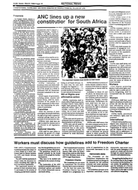 ANC lines up a new constitution for South Africa