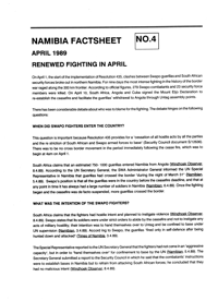 Renewed fighting in April