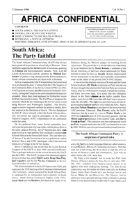 South Africa: the Party faithful