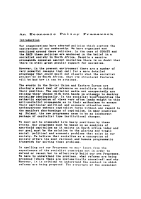 An economic policy framework