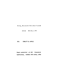 Tax, redistribution and reality