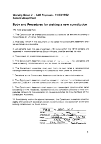 Body and procedures for drafting a new constitution
