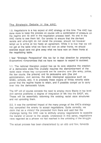 The strategic debate in the ANC