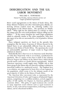 Desegregation and the U.S. labor movement