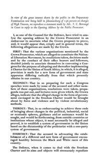 Opening address for the defence