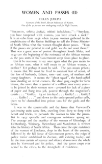 Women and passes (II)