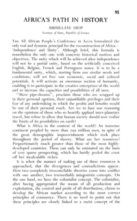 Africas path in history