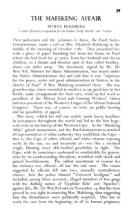 The Mafekeng affair