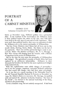 Portrait of a cabinet minister