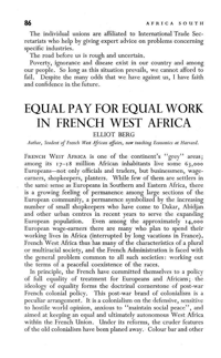 
Equal pay for equal work in French West Africa
