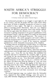 South Africas struggle for democracy