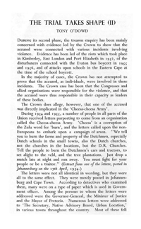 The Trial takes shape (II)