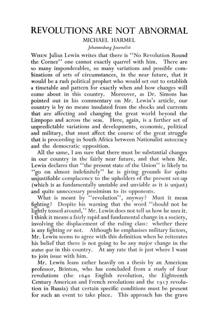 Revolutions are not abnormal