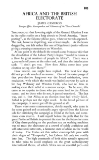 Africa and the British electorate