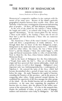 The Poetry of Madagascar