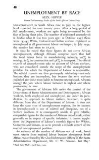 Unemployment by race