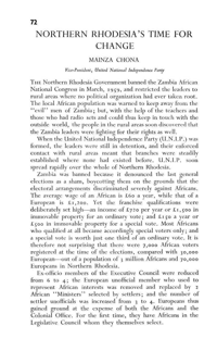 Northern Rhodesias time for change