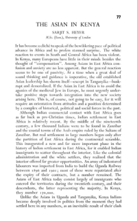 The Asian in Kenya