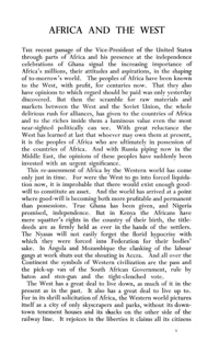 Africa and the West