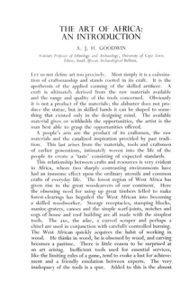 The Art of Africa: an introduction