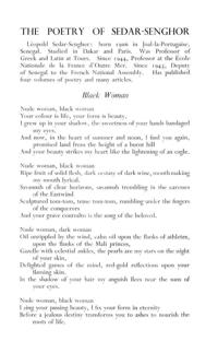 The Poetry of Sedar-Senghor